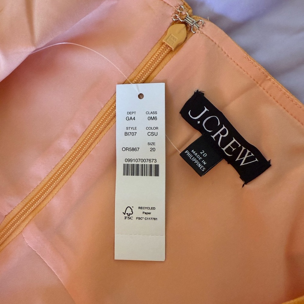 J. Crew Peach Orange Sleeveless Dress - Picture 2 of 3